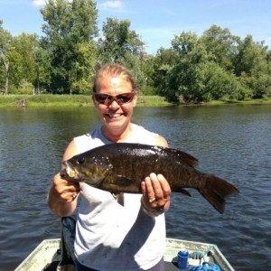 a-Smallmouth Bass caught by Sandy & Ron Bodick on the St. Croix River on August 17, 2013 (5)