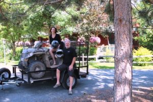 Linda and Mark, Lakeville, each on their own machine, spent a whole day exploring the trails while putting on 70 miles. "These trails are better than anything we have near home", Mark said. "We liked the Minnesota trails be best because they are more rustic and natural."